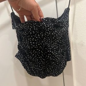 Polka dot crop tube top - size small
